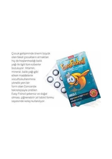 Easyfish Oil Omega 3 30Tablet Limon Ve Portakallı 3 Adet