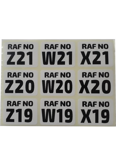 Sayı Etiketi Alfanümerik Sayı, Numara Etiketi A001'den A100'e