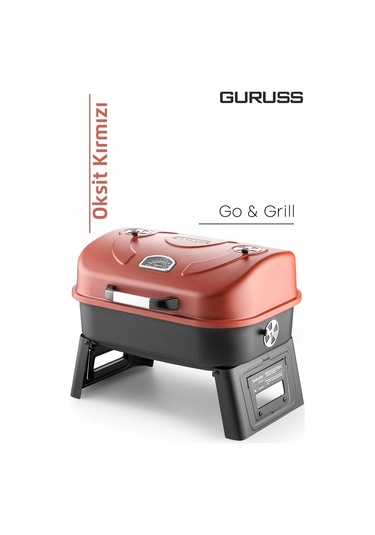 Guruss Go & Grill Barbekü Mangal Oksit Kırmızı Model:grs35