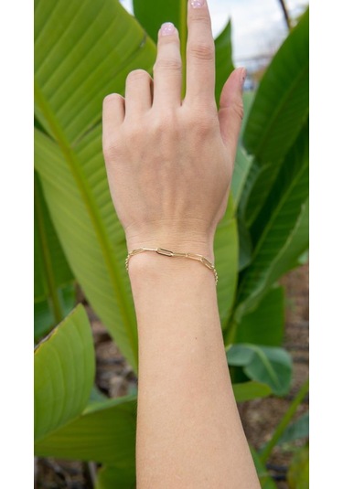 Altın Ataç Zincirli Bileklik BGA0127-Y Sarı Altın