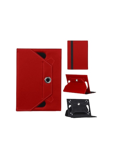 Alcatel A3 Universal Standlı Tablet Kılıfı Kırmızı
