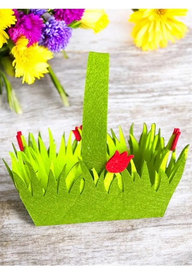 Pasha Doğal Keçe Paskalya Sepeti 347063337 Diğer