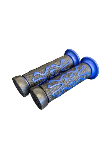 Bisiklet Elcik Bmx Kauçuk 120mm Çift Siyah Mavi Çok Renkli