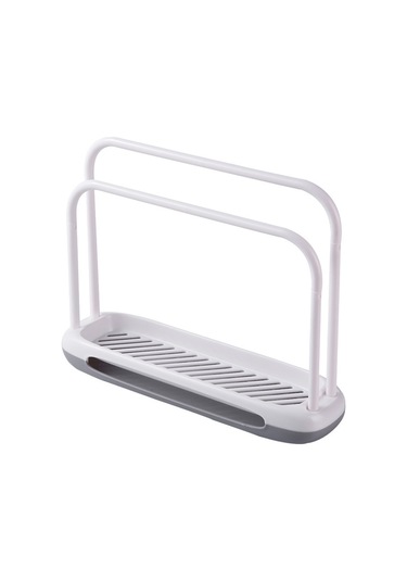 Yystore Mutfak Çift Depolama Depolama Rafı Çok Amaçlı Temizlik Bezi Kolye Bej - Sarı