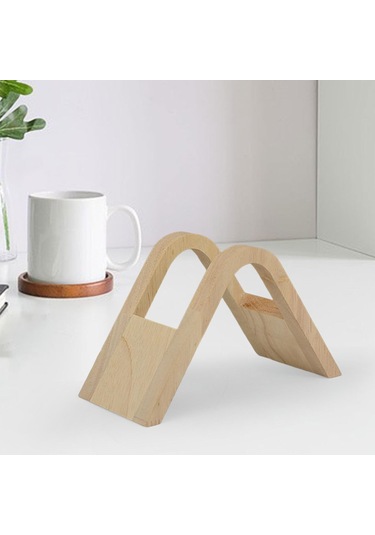 Suntek Fan Şekli Kahve Filtre Kağıdı Tutucu Raf Tezgah Üstü Ofis Stil A Ahşap Standı