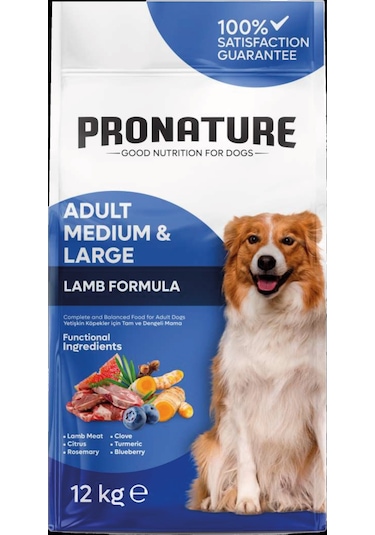 Pronature Kuzu Etli Pirinçli Yetişkin Köpek Maması 12 KG