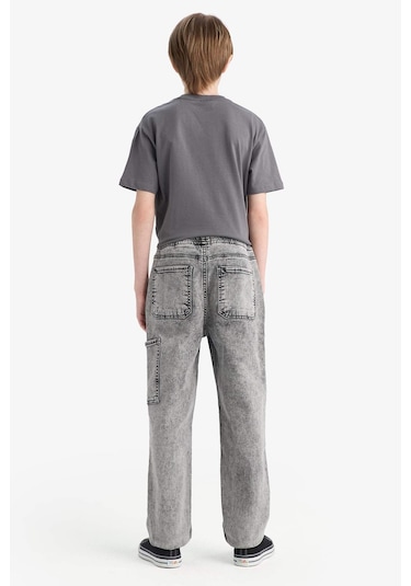 DeFacto Erkek Çocuk Jogger Fit Esnek Bantlı Paça Jean Pantolon D6554A825SPNM18