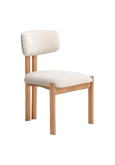 Espoo İskandinav Ahşap Bohem Sandalye Natural - Beyaz