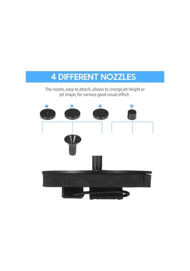 Neevoyu Güneş Enerjili Havuz Fırtınası - 4 Farklı Nozzle İle Dekoratif Su Sprayı, Bahçe Ve Akvaryum İçin