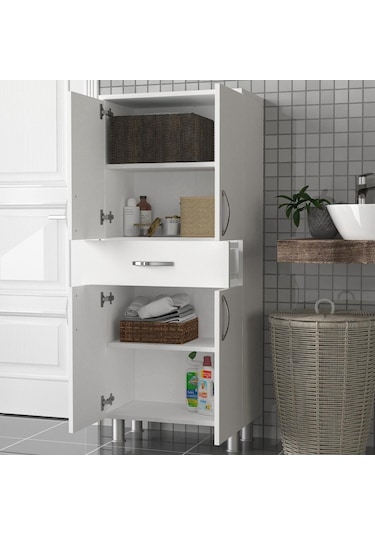 Dekorister Arizona 4 Kapaklı 1 Çekmece Çok Amaçlı Dolap Çok Renkli