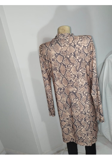 Mesa Mayo Battal Tam Leopar Elbise Mayo Leopar