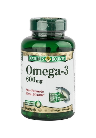 Nature's Bounty Omega 3 600 MG 90 Softgels