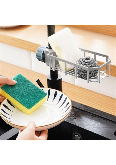 Musluk Kenarı Plastik Süngerlik Sabunluk Mutfak Düzenleyici Sünge Çok Renkli