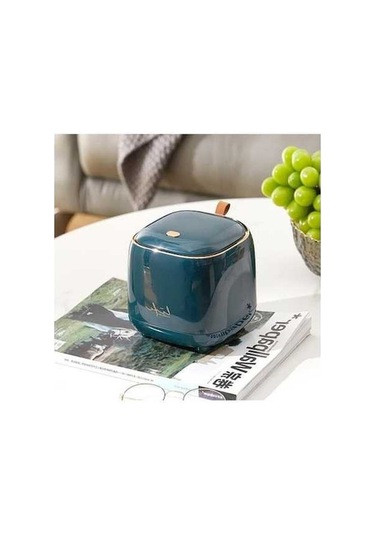 Fastbuy Koyu Yeşil Kapaklı Mini Masaüstü Çöp Sepeti, Küçük Ofis Tezgahı Çöp Kovası, Minik Plastik Çöp Kutusu, Beyaz Yeşil Koy Koyu Yeşil