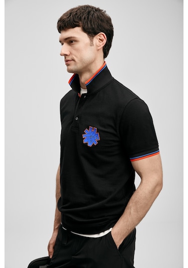 Lufian Gavin Smart Erkek Polo T-shirt 111040244 Siyah