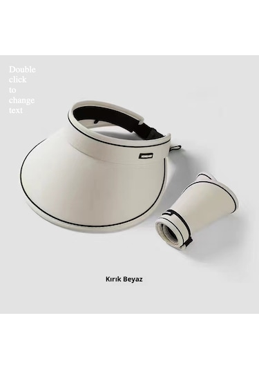 Snapbuy UV Korumalı Yazlık Kadın Vizör Şapka - Kırık Beyaz