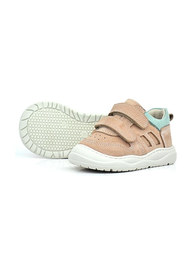 Rakerplus Schaggy Hakiki Deri Pudra Bebek Spor Ayakkabı Pudra