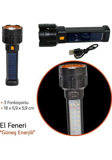 Carub El Feneri Güneş Enerjili Çok Fonksiyonlu Br4456054