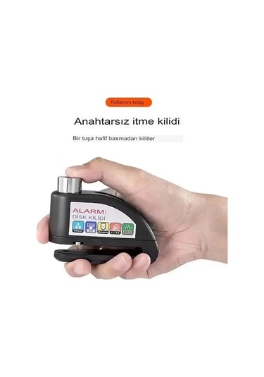 Ceylan Adam Alarmlı Disk Kilidi Motorsiklet Scooter Bisiklet Sesli Alarm 110 Desibel Yüksek Ses