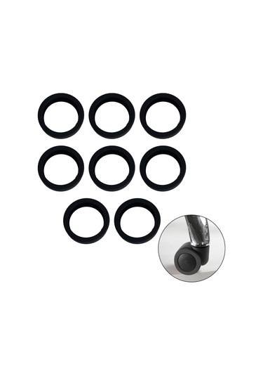 Suntek 8 Adet Bagaj Tekerlekleri Kapakları 2.09 '' Çap Siyah