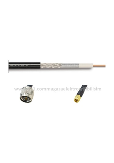 N erkek - SMA erkek 10 METRE LMR240/RWC240 Koaksiyel Kablo 50Ω