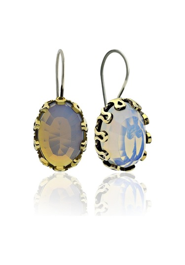 Ay Taşlı Otantik Gümüş Kadın Set