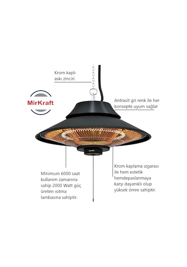 Mirkraft Elirg 2000 W Infrared Isıtıcısı