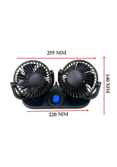 24 Volt Vantilatör Torpido Üstü Çift Başlı 4 İnç Çift Devre Fan