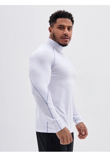 Uvın Yaka Detaylı Uzun Kollu Üst 285934983 Beyaz