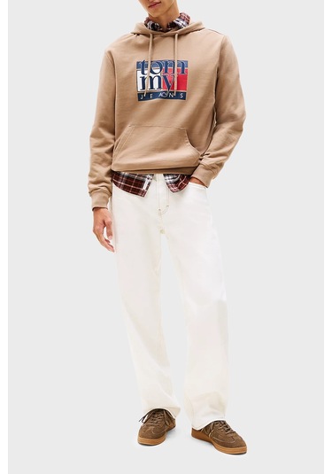 Tommy Jeans Erkek Sweat Dm0dm22092 Afe Bej Bej