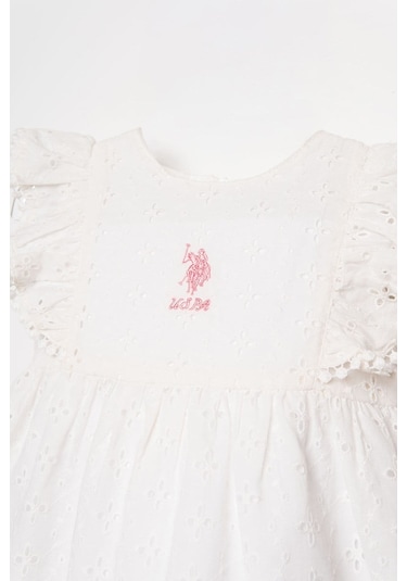 U.S. Polo Assn. U.s. Polo Assn Kız Bebek Elbise Beyaz-2788