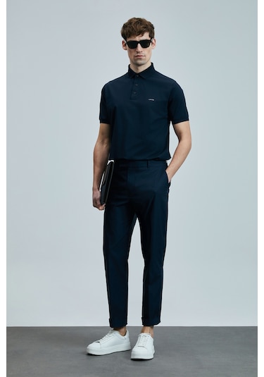 Lufian Luna Smart Erkek Polo Tişört Lacivert Lacivert 111040228100200 Lacivert
