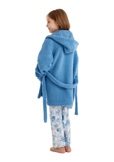 Kız Çocuk Polar Sabahlık 51639 - Mavi