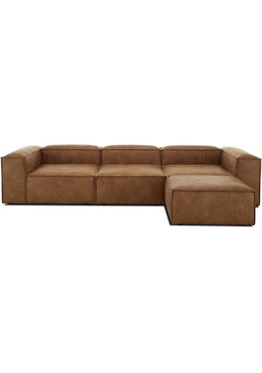 Mode Soft Köşe Koltuk Takımı 4 Modül 07 Kahverengi Nubuk Kumaş