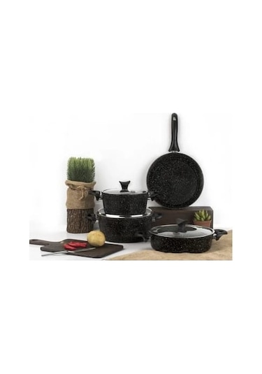 Taç 3455 Master Cook 7 Parça Granit Tencere Seti