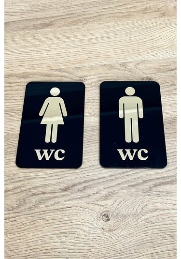 Klwc-mw52 - Dekoratif Wc Yönlendirme Tabelası - Kadın & Erkek 2'li