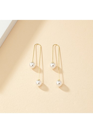 Moveevo Geometrik Gündüz & Akşam Stili Gümüş Renkli Kelebek Desenli Sürekli Parlayan Küpe Gold