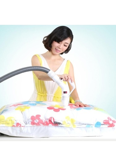 Pazly 11 Adet Kalın Vakum Depolama Torbası Seti, Battaniye Giysileri, Yorgan Organizatör, El Pompası