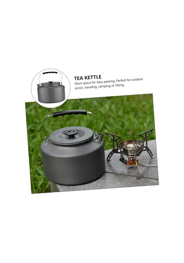 Açık Hava Su Isıtıcısı Kamp Su Isıtıcısı Isı Değiştiricili Kaynar Çaydanlık Tıslayan Ocak Piknik Çaydanlığı Sıcak Çok Renkli