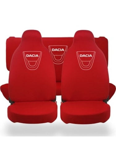 Oto Koltuk Kılıfı Ön Arka Set Gri Dacia Kırmızı