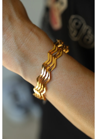 Yenigün Kuyumculuk Yatırımlık Dörtlü Zikzak Ajda Altın Bilezik