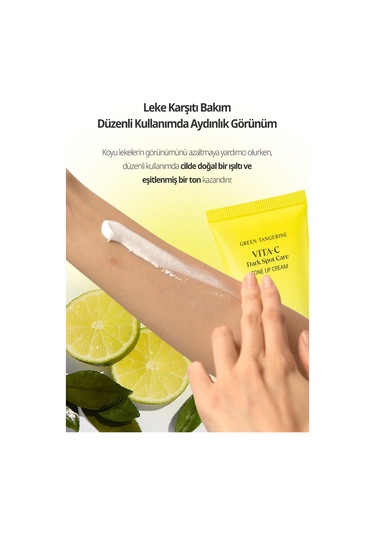Ton Eşitleyici Leke Karşıtı Güneş Kremi Goodal Green Tangerine Vita C Dark Spot Tone Up Cream Spf50+