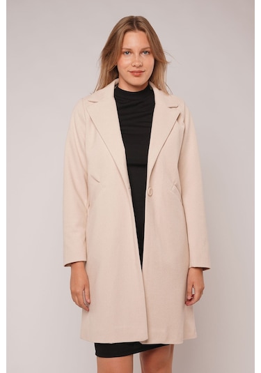 Gabria Tek Düğme Kaban Bej