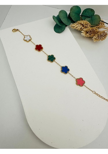 Van Cleff Çelik Bileklik Gold Blk 370 Çok Renkli