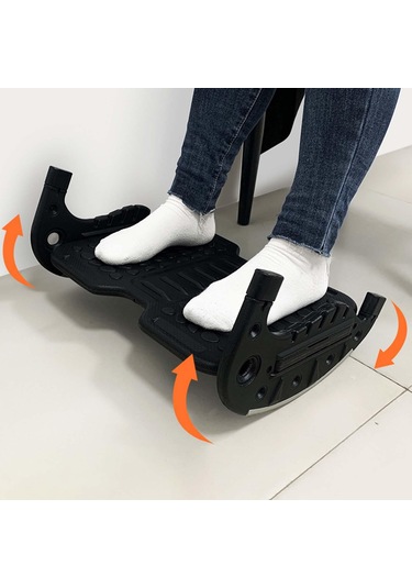 Suntek Masaj Yüzeyli Siyah Masa Altı Ayaklık Sallanan Statik Siyah