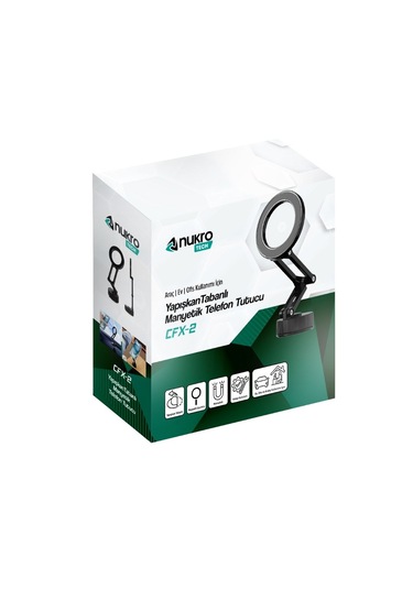 Cfx-2 Manyetik Araç İçi Telefon Tutucu Yapışkanlı Magsafe Uyumlu Siyah