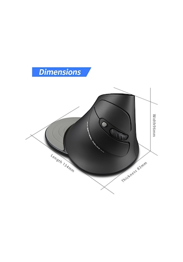 Hallow Zelotes F-17 3 Seviyeli Dpı Kablosuz Dikey Optik Mouse