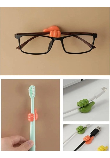 Gen-of Yapışkanlı Mini Askılık Ve Kablo Tutucu 10 Lu Gkh