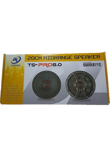 Bl Carmon Ts-Pro8.0 20 Cm Midrance 600W Oto Hoparlör