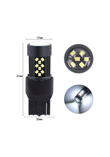 Sones 1 Çift 7440 12v 7w Strobe Araba Led Sis Farı Mavi Işık